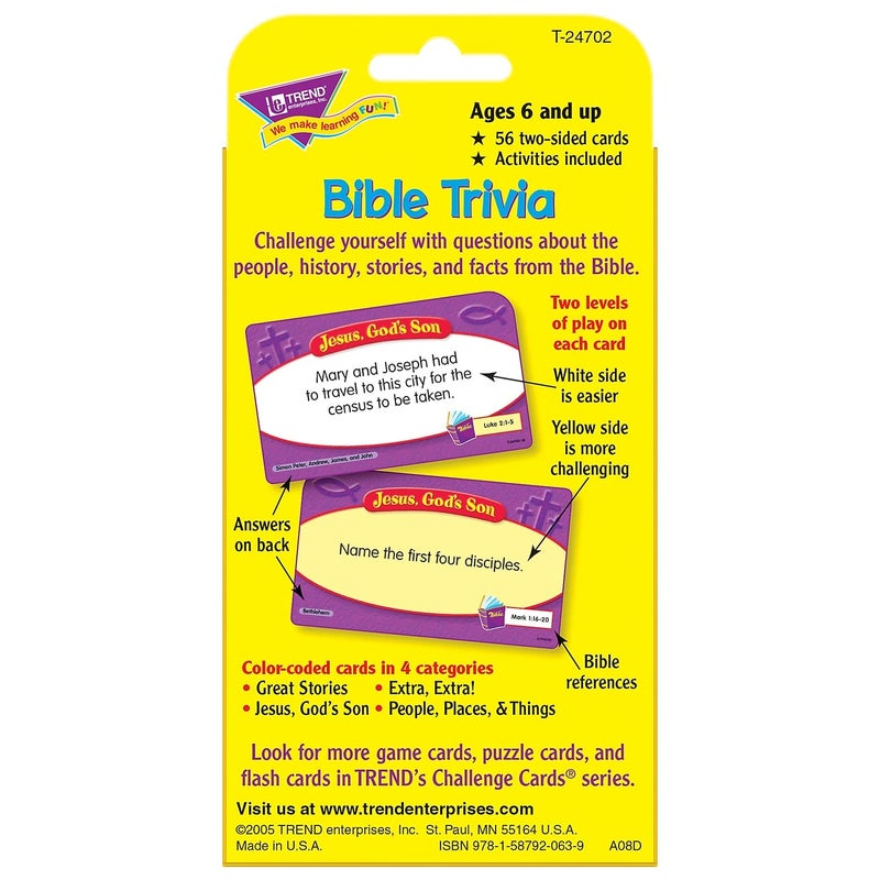TREND enterprises, Inc. Bible Trivia Challenge Cards - Image 4